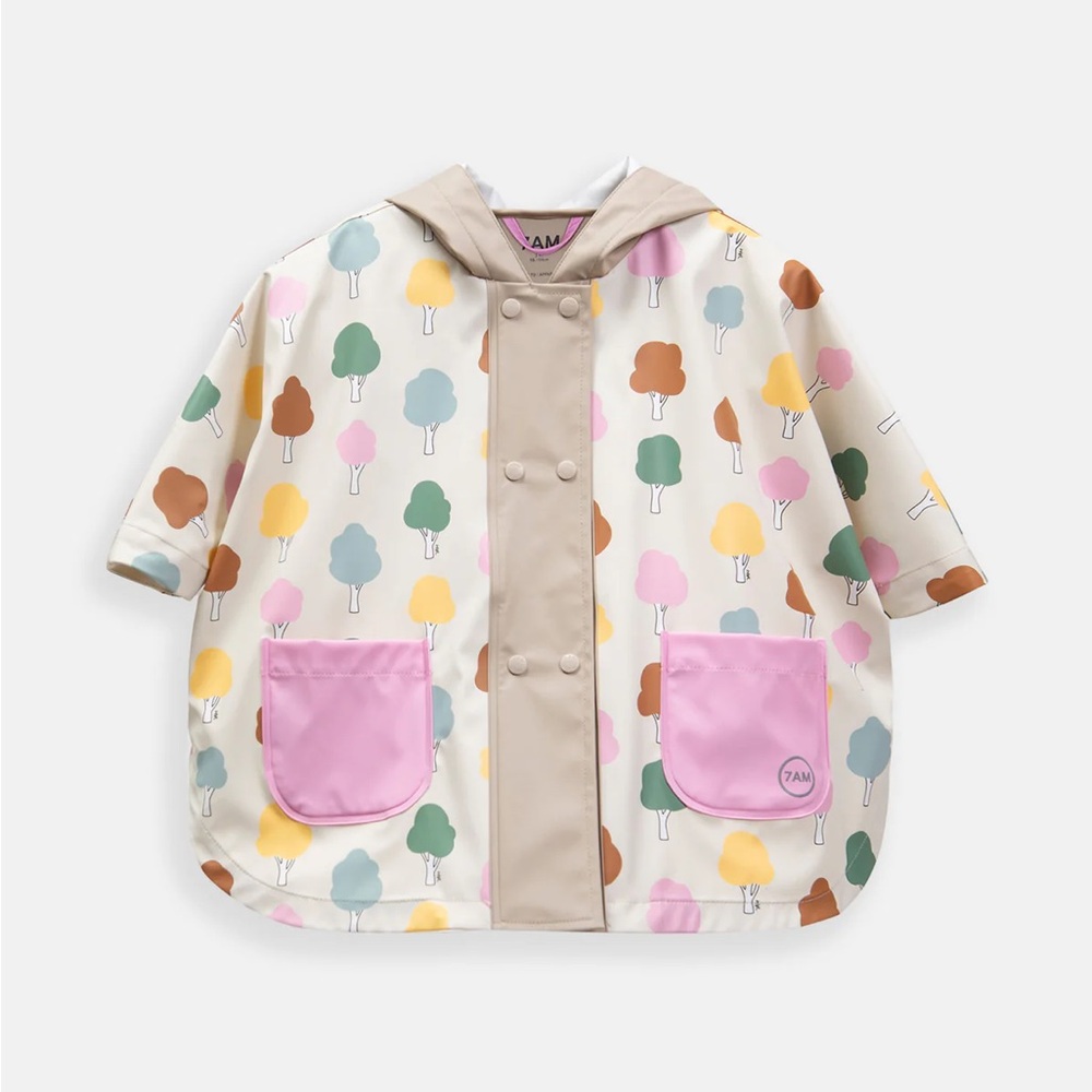 7AM Enfant Kids Tree Print Raincoat